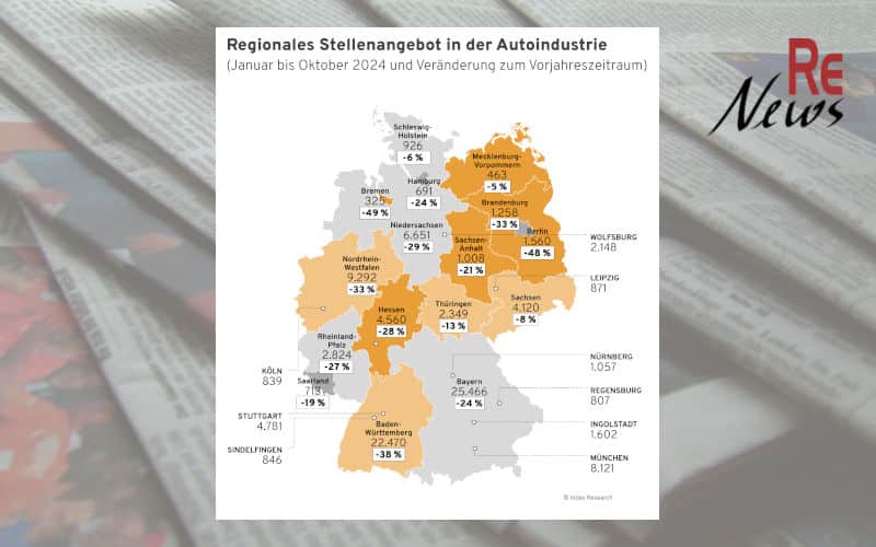 index - Stellenangebot in der Autoindustrie bricht ein