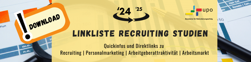 Linkliste Recruiting Studien 2024/25 von upo und Rekrutierungserfolg.de