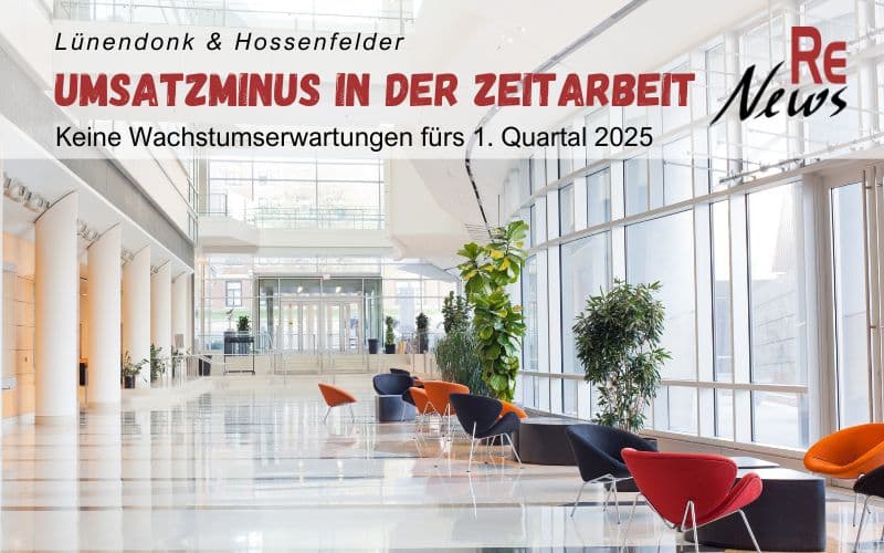 Umsatzentwicklung Zeitarbeit - Studie von Lünendonk & Hossenfelder